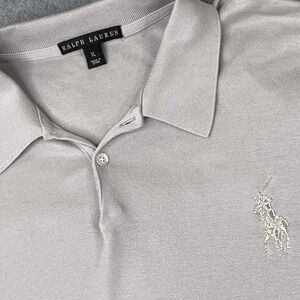 Ralph Lauren‎ Black Label Polo Shirt Womens XL Gray Short Sleeve Big Pony Luxury